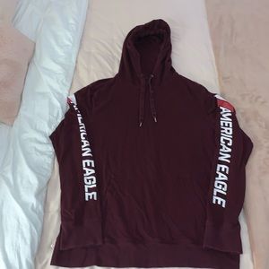 American eagle outfitters unisex burgundy hoodie size large
